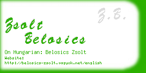 zsolt belosics business card
